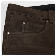 Pantaloni Moto Piele DL-PM-7 Detlev Louis - Buffalo Nubuck, 5-Buzunare