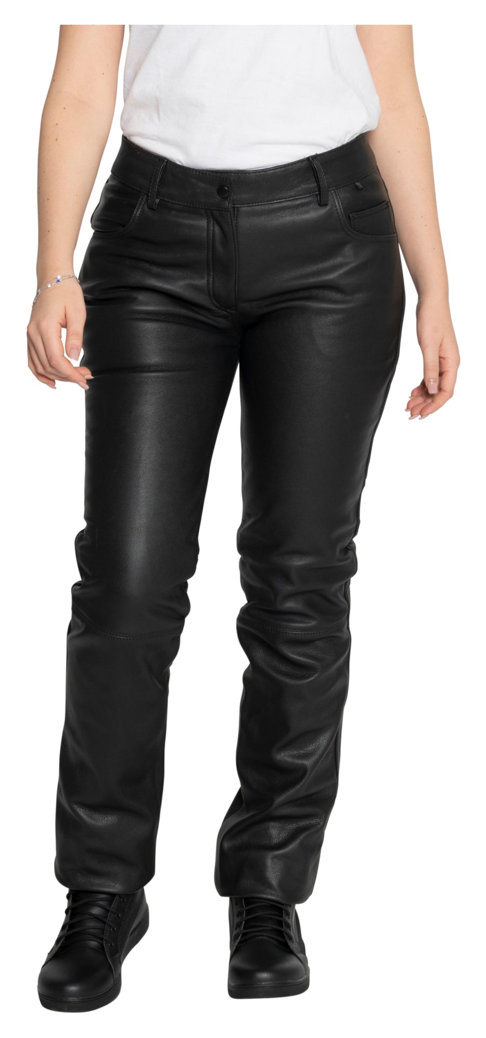 Pantaloni Moto Piele Fastway City Women - Clasa B, 5-Buzunare