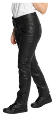 Pantaloni Moto Piele Fastway City Women - Clasa B, 5-Buzunare