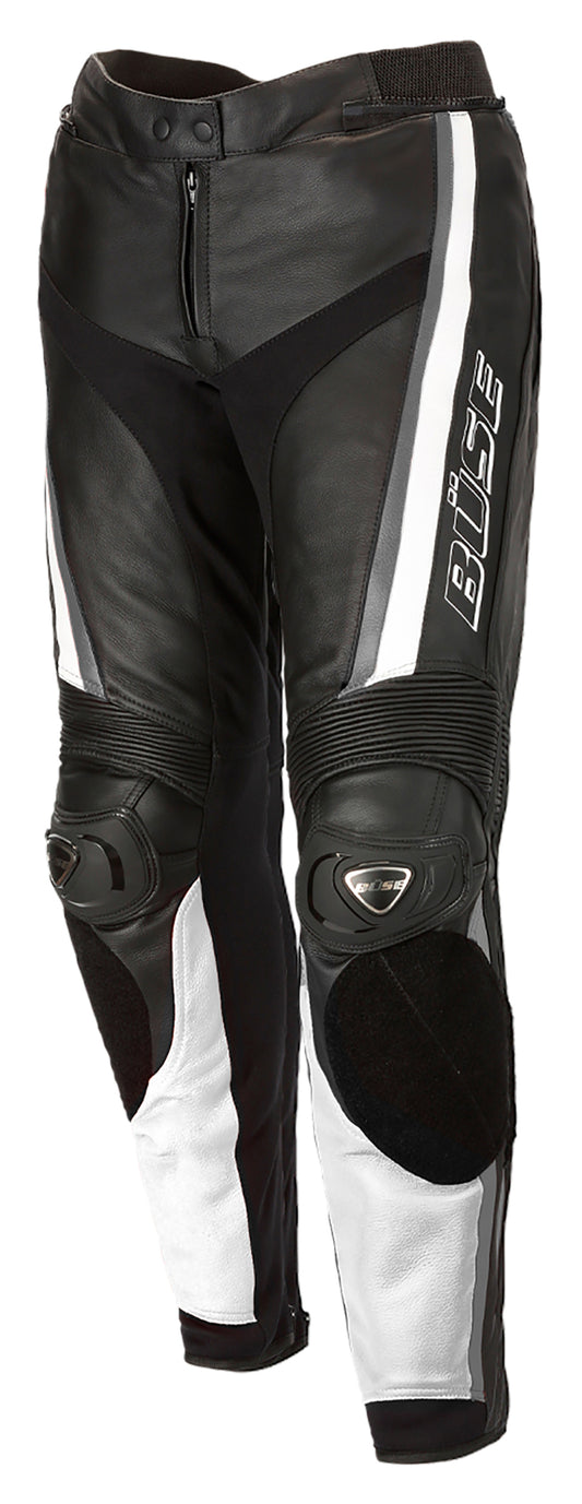 Pantaloni Moto Piele Mille Büse Damă - Sportivi și Robuști