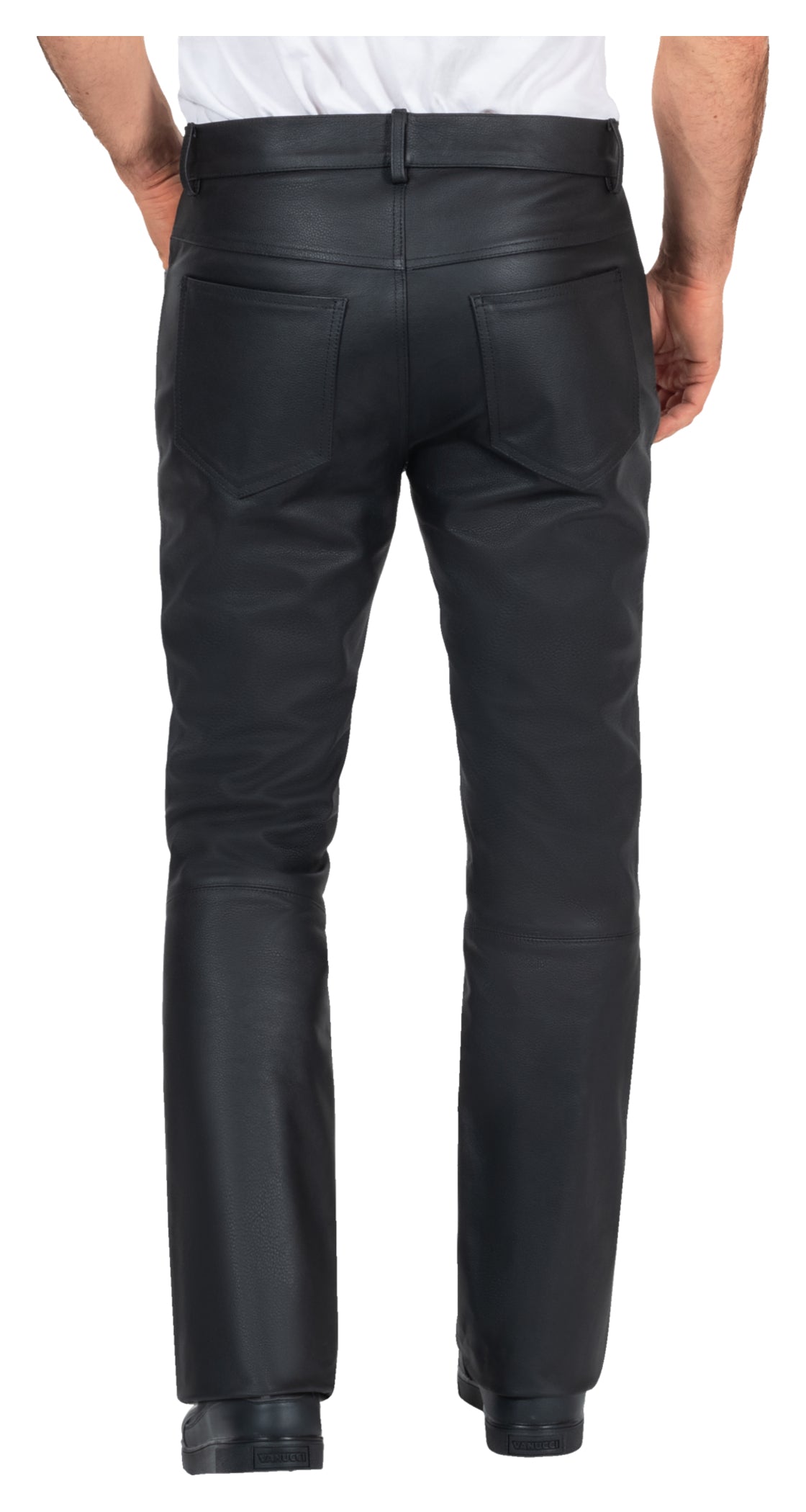 Pantaloni Moto Piele Rider Louis - Protecție Clasa A, Croială Regular