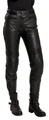 Pantaloni Moto Piele Timeless IV Damă Louis - Sportivi, Protecție Clasa A