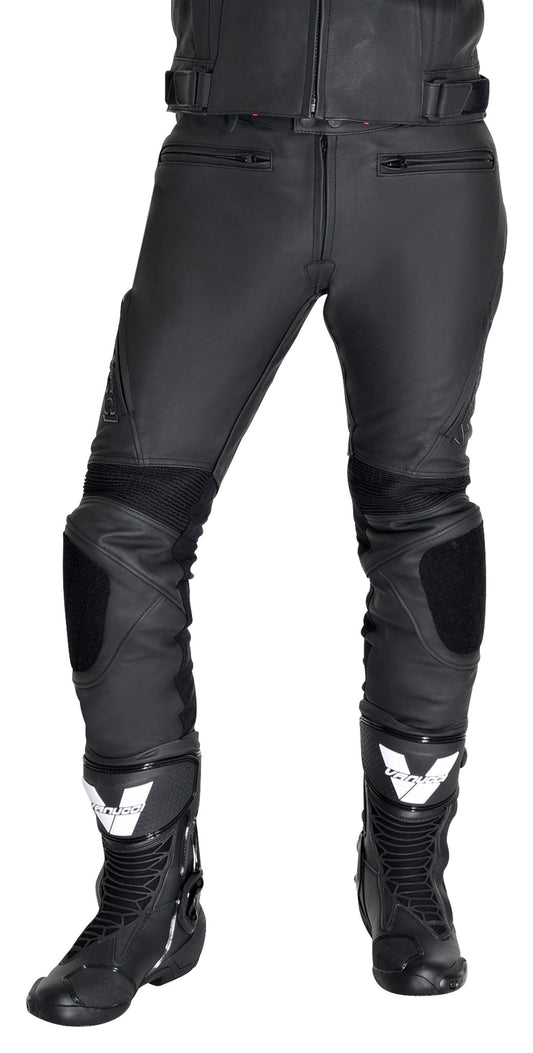 Pantaloni Moto Piele Vanucci ART X.1 - Protecție Clasa A, Confort Sportiv