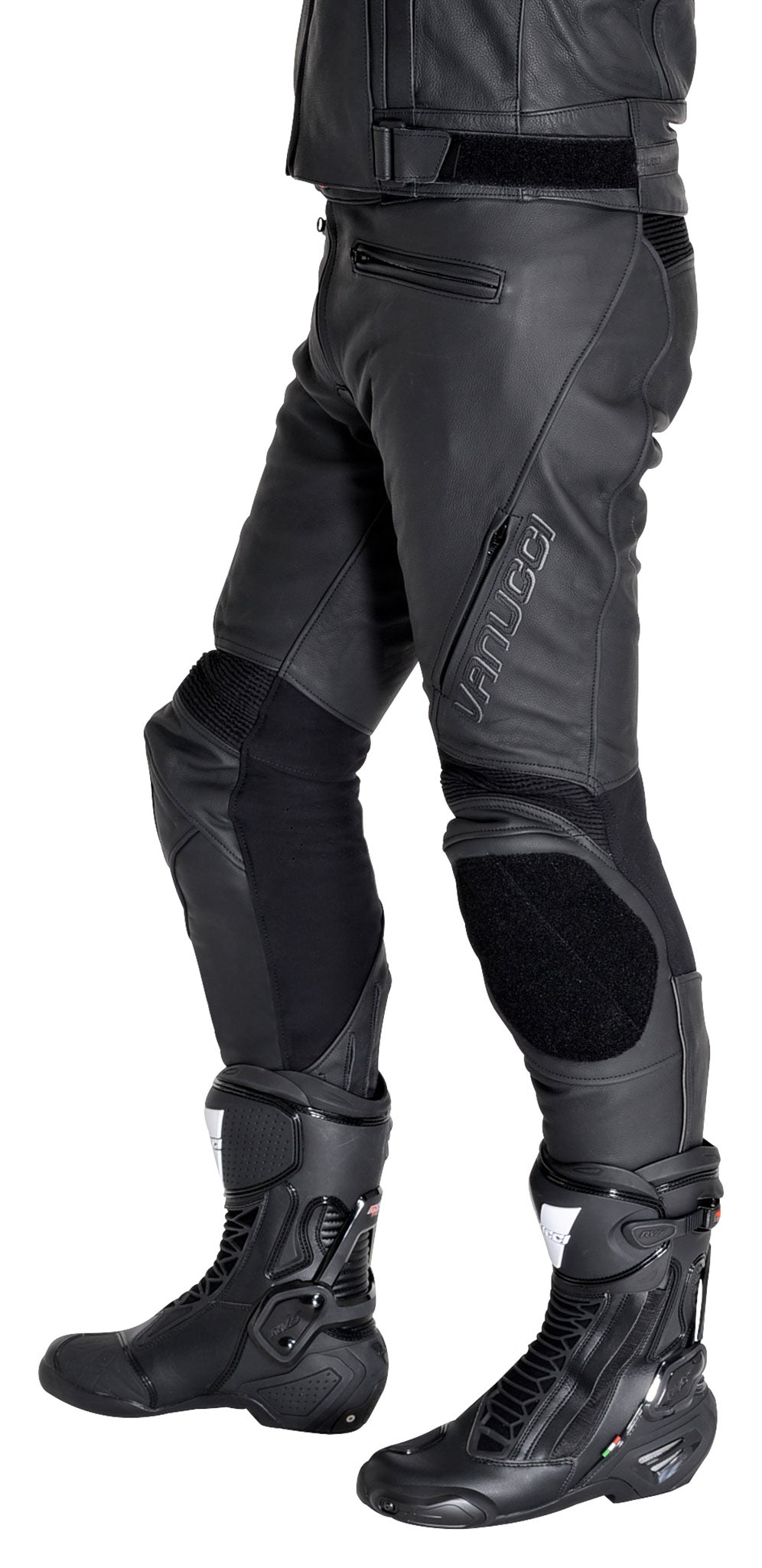 Pantaloni Moto Piele Vanucci ART X.1 - Protecție Clasa A, Confort Sportiv