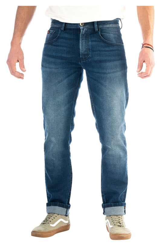 Pantaloni Moto Tapered Slim Riding Culture - Denim AAA Protecție