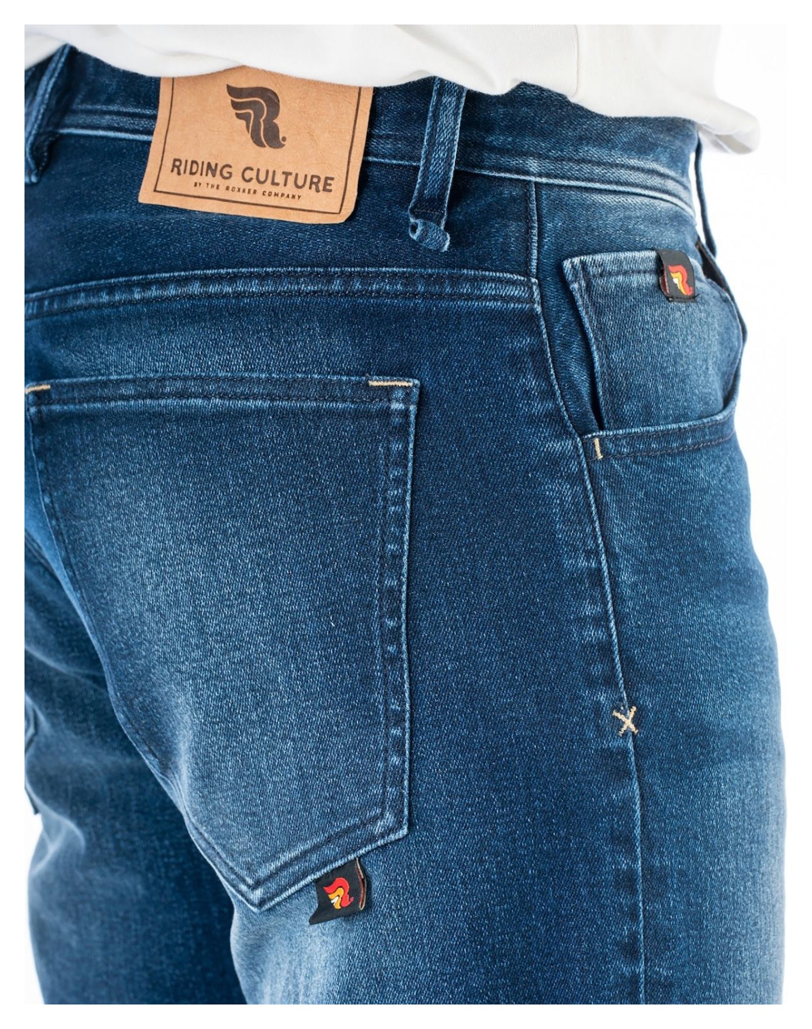 Pantaloni Moto Tapered Slim Riding Culture - Denim AAA Protecție