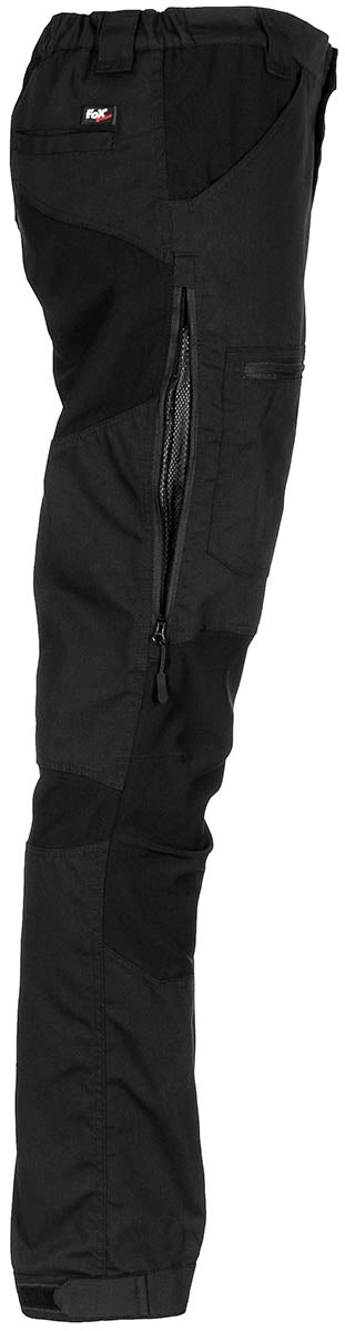 Pantaloni Outdoor "Expedition" Negru FoxOutdoor - Panouri Stretch, Ventilație Laterală