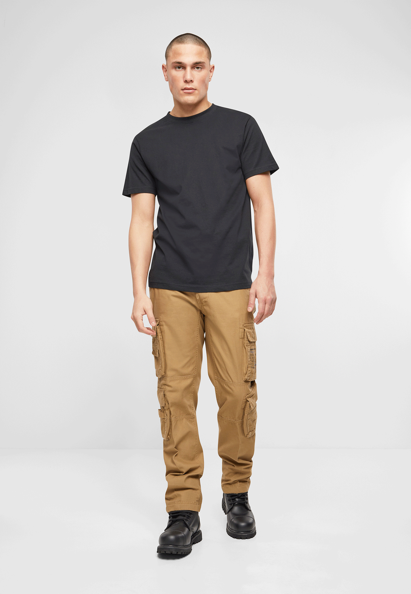 Pantaloni Pure Slim Fit Bej Brandit - Stil Urban Modern