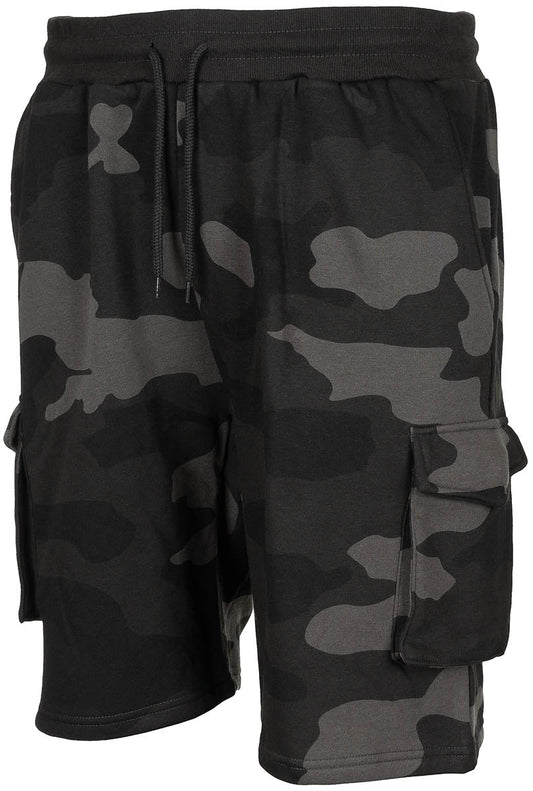 Pantaloni Scurți Bermuda "Jogger" Dark Camo MFH - Talie Elastică, Buzunare Cargo