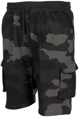 Pantaloni Scurți Bermuda "Jogger" Dark Camo MFH - Talie Elastică, Buzunare Cargo