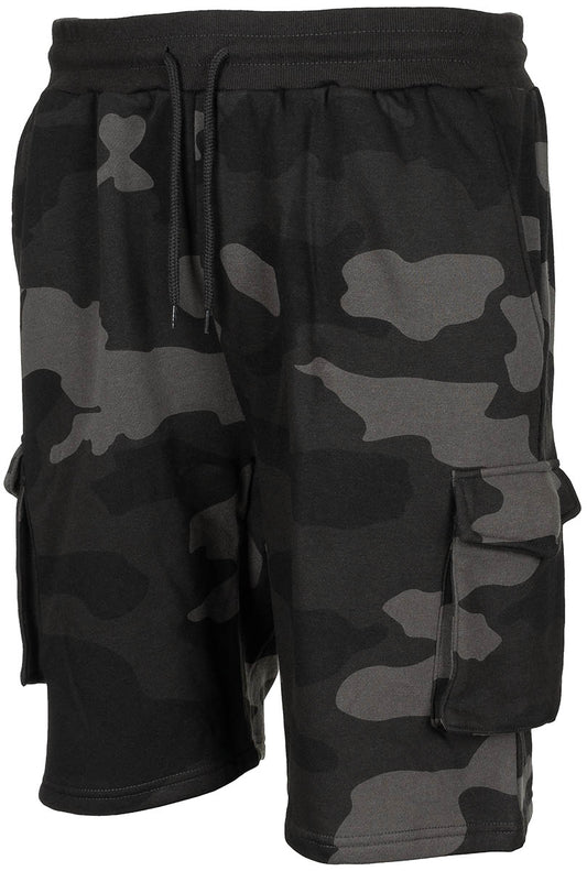 Pantaloni Scurți Bermuda "Jogger" Dark Camo MFH - Talie Elastică, Buzunare Cargo