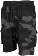Pantaloni Scurți Bermuda "Jogger" Dark Camo MFH - Talie Elastică, Buzunare Cargo