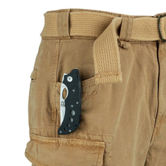 Pantaloni Scurți Cargo Heavy Duty Khaki - Durabilitate Maximă & Funcționalitate
