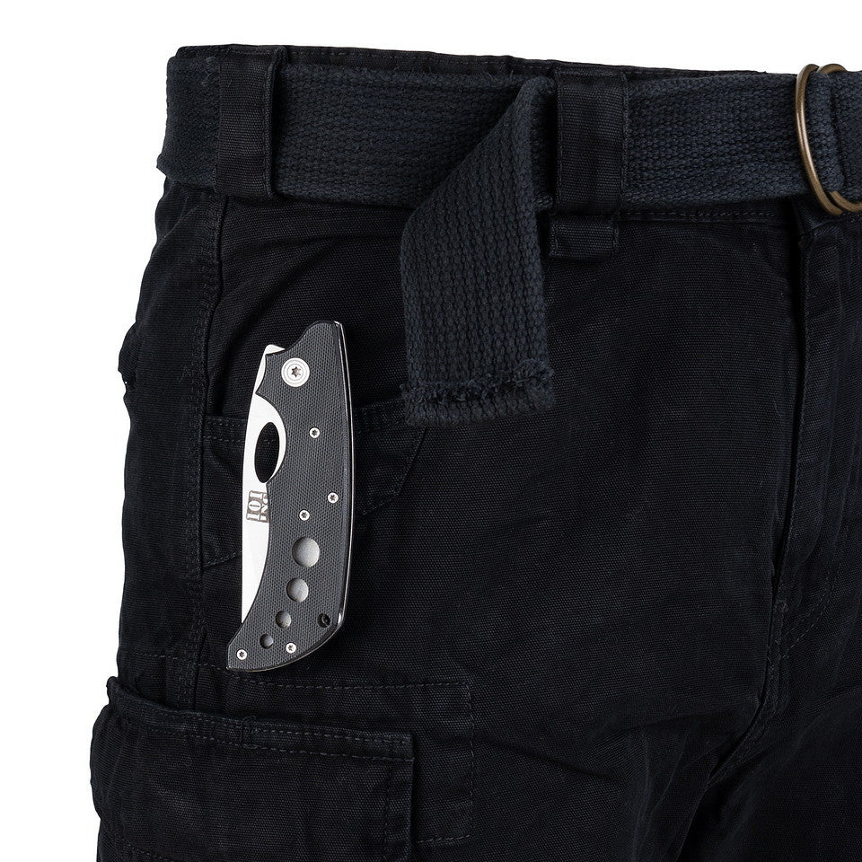 Pantaloni Scurți Cargo Heavy Duty Negru (B-Grade) - Valoare Maximă