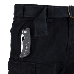 Pantaloni Scurți Cargo Heavy Duty Negru (B-Grade) - Valoare Maximă
