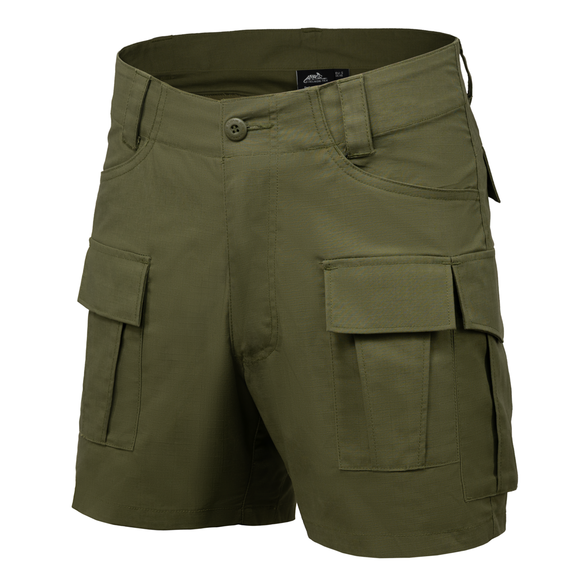 Pantaloni Scurți Cargo Helikon-Tex PolyCotton Stretch Ripstop, Verde Olive