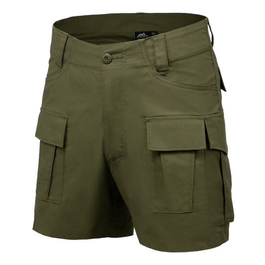Pantaloni Scurți Cargo Helikon-Tex PolyCotton Stretch Ripstop, Verde Olive