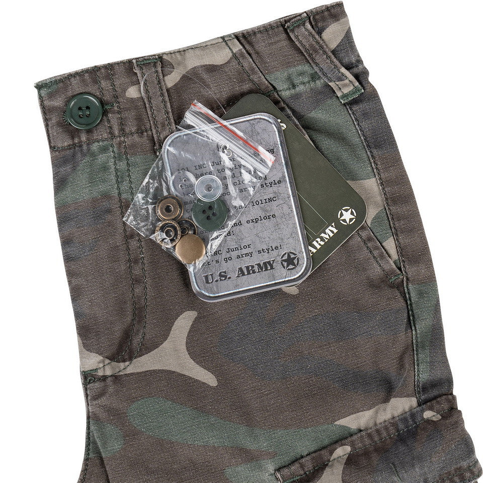 Pantaloni Scurți Cargo Kinder Cargo Stonewashed Woodland - Durabilitate și Stil
