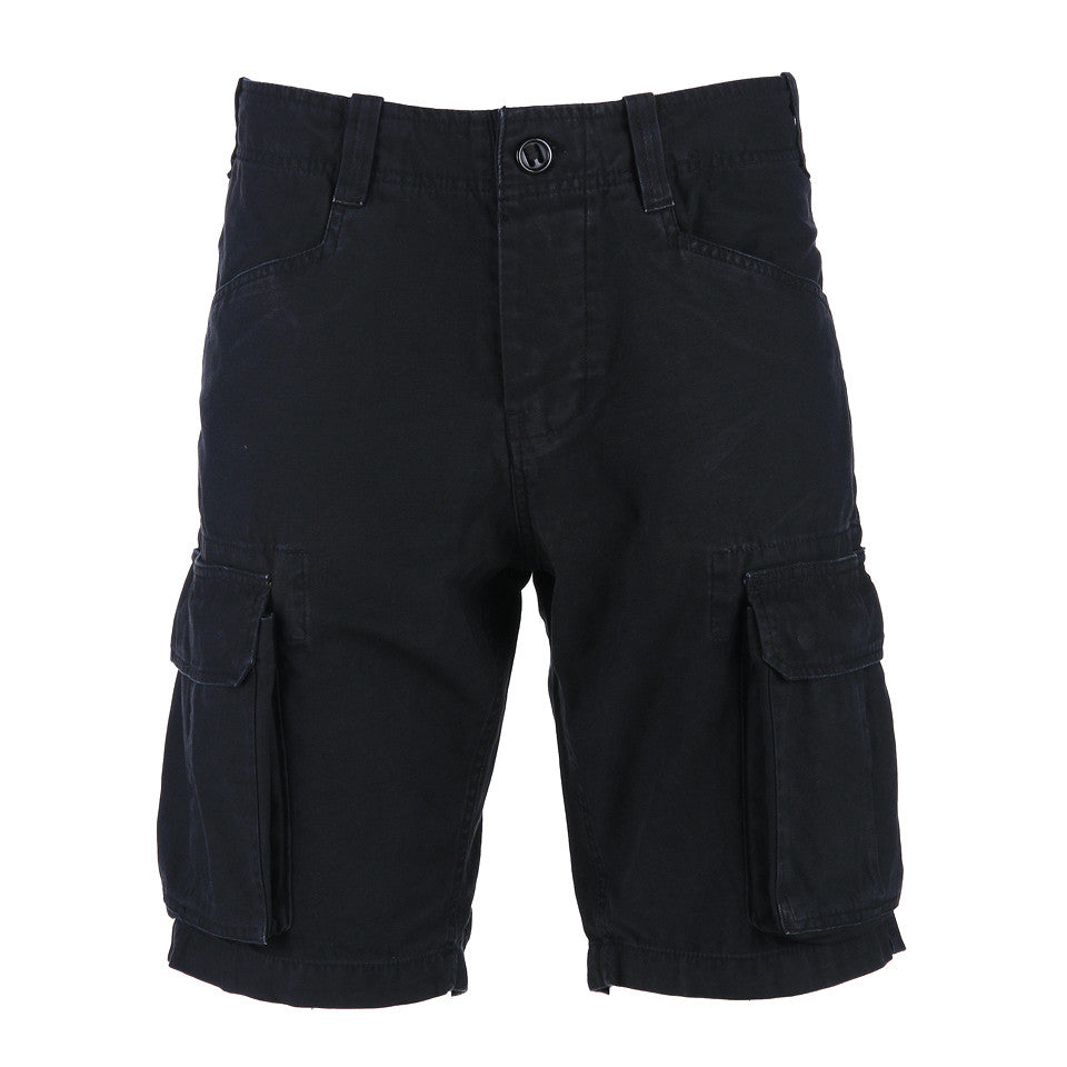 Pantaloni Scurți Cargo Stonewashed Negru Fostex - Performanță Urbană