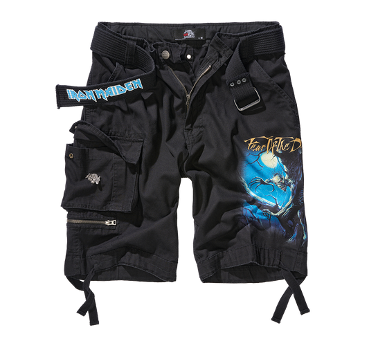 Pantaloni Scurti Iron Maiden Savage Fear of the Dark Negru Brandit - Stil Rebel Autentic