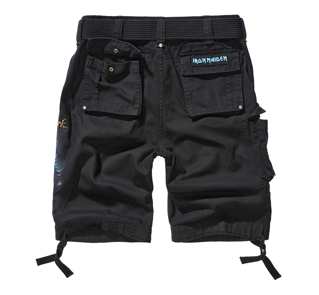 Pantaloni Scurti Iron Maiden Savage Fear of the Dark Negru Brandit - Stil Rebel Autentic