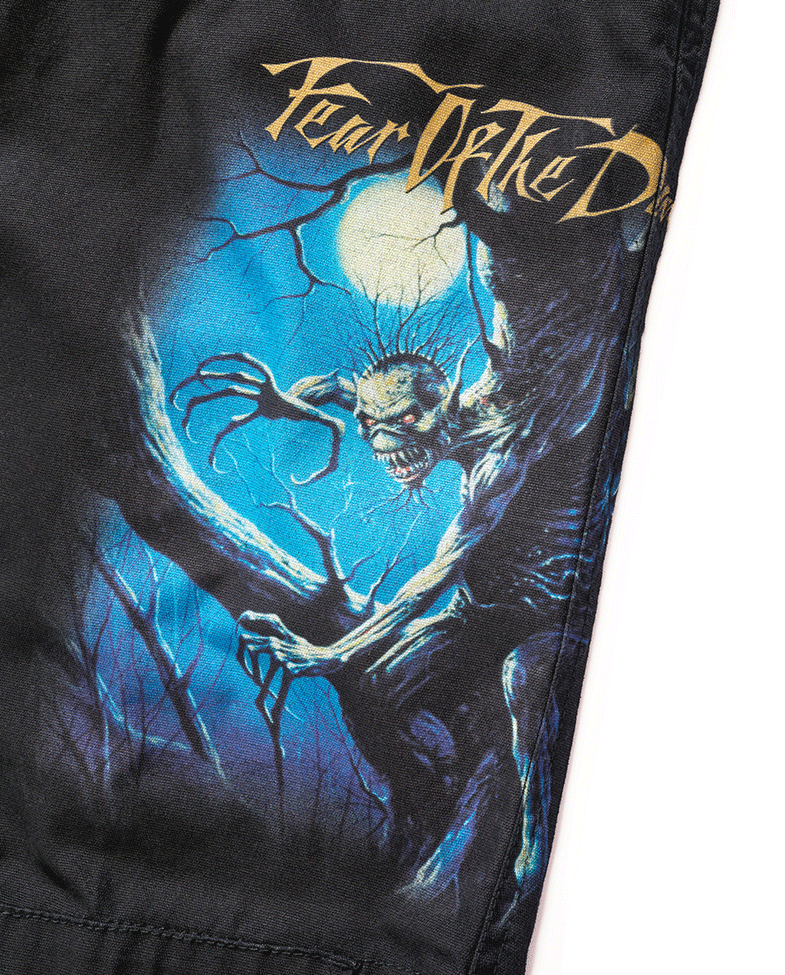 Pantaloni Scurti Iron Maiden Savage Fear of the Dark Negru Brandit - Stil Rebel Autentic