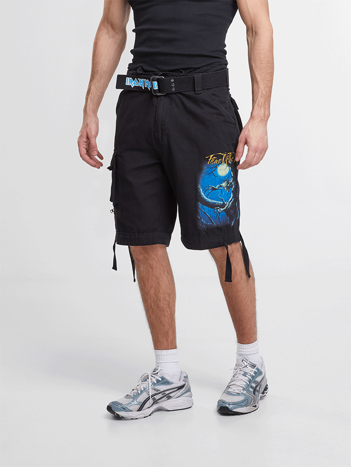 Pantaloni Scurti Iron Maiden Savage Fear of the Dark Negru Brandit - Stil Rebel Autentic