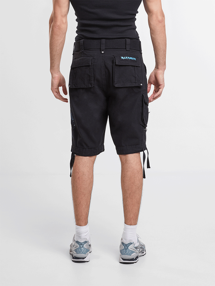 Pantaloni Scurti Iron Maiden Savage Fear of the Dark Negru Brandit - Stil Rebel Autentic