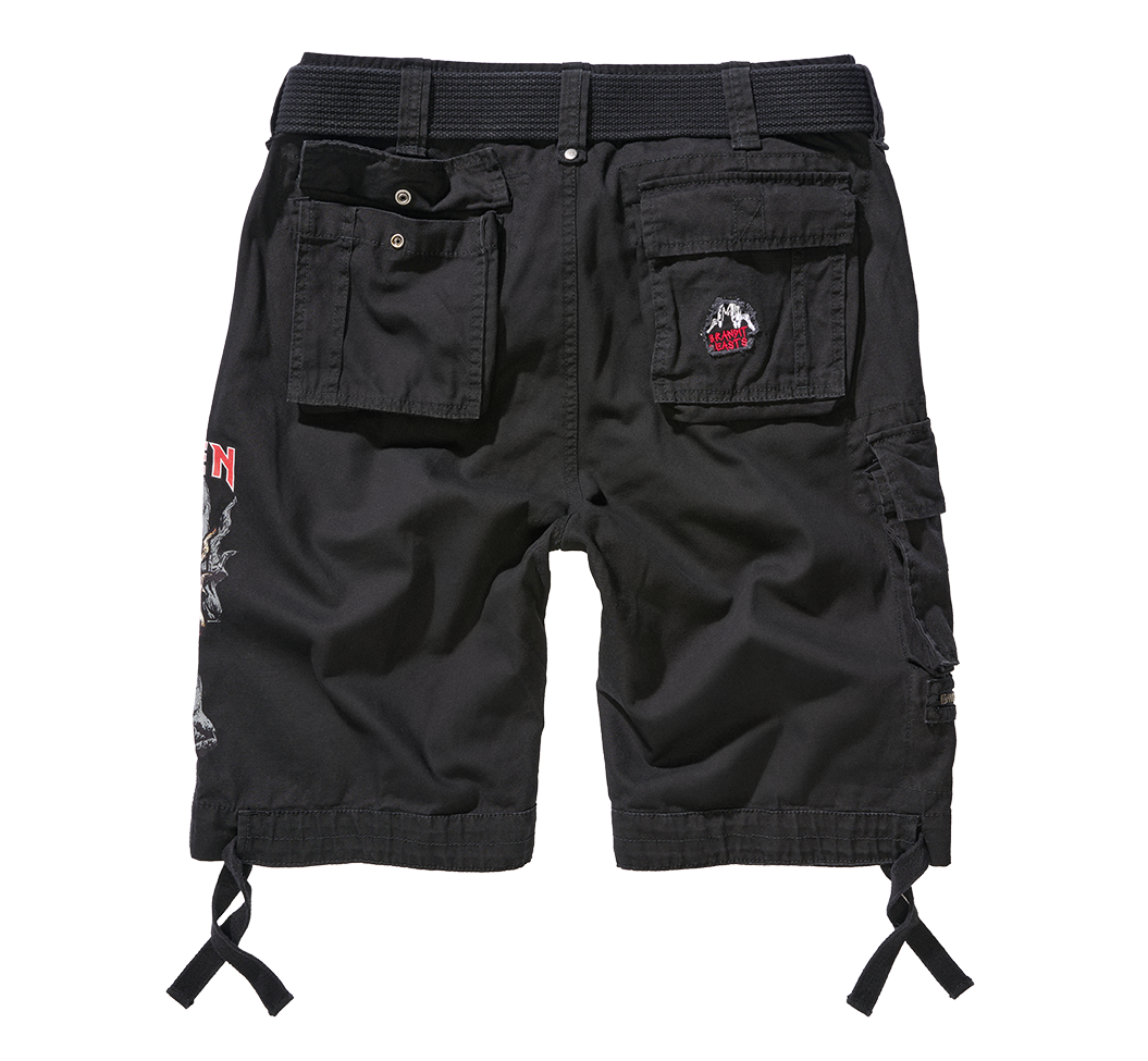 Pantaloni Scurti Iron Maiden Savage The Number of The Beast black edition Negru Brandit - Confort Tactic Zilnic