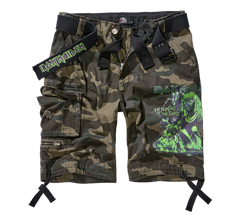 Pantaloni Scurti Iron Maiden Savage The Number of The Beast Dark Camo Brandit - Durabilitate pentru Teren