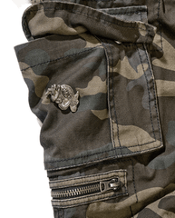 Pantaloni Scurti Iron Maiden Savage The Number of The Beast Dark Camo Brandit - Durabilitate pentru Teren