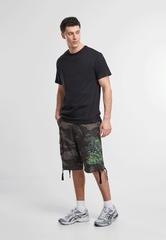 Pantaloni Scurti Iron Maiden Savage The Number of The Beast Dark Camo Brandit - Durabilitate pentru Teren