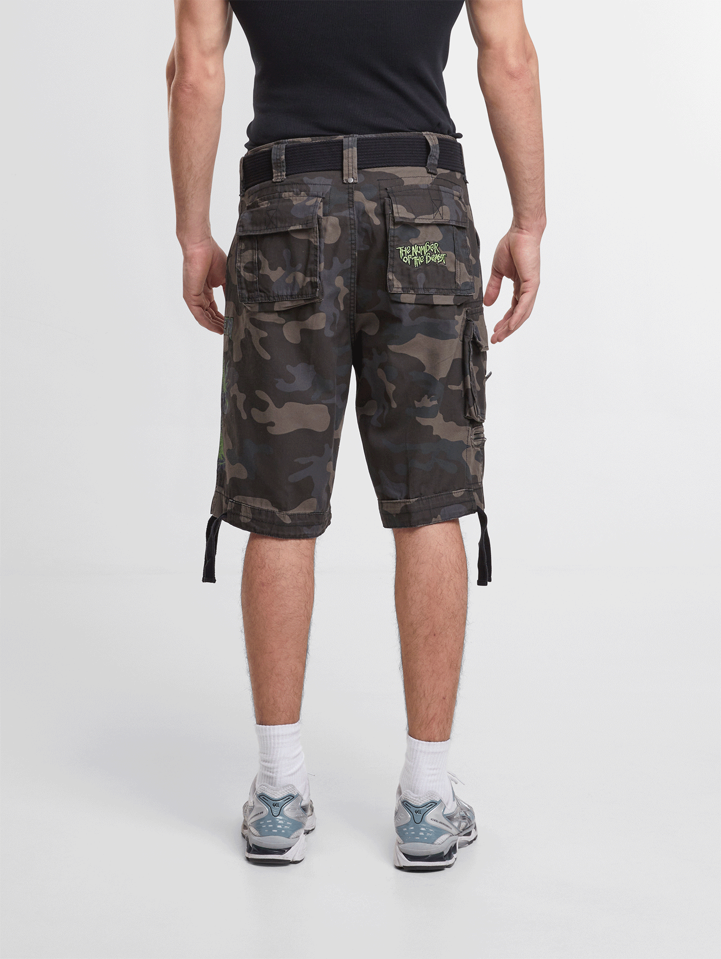 Pantaloni Scurti Iron Maiden Savage The Number of The Beast Dark Camo Brandit - Durabilitate pentru Teren