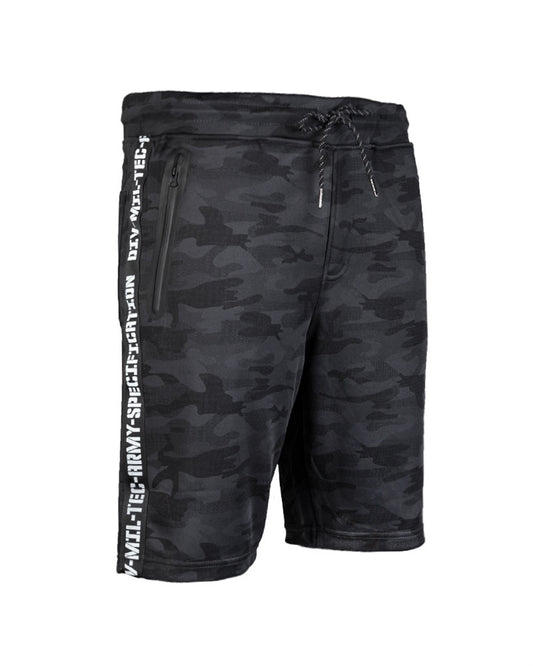 Pantaloni Scurți Mil-Tec Training – 100% Poliester, Talie Elastică, Dark Camo