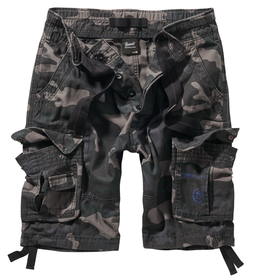 Pantaloni Scurti Pure Vintage Dark Camo Brandit - Stil Autentic