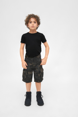 Pantaloni Scurti Ripstop BDU Dark Camo Copii Brandit - Aventura Durabila
