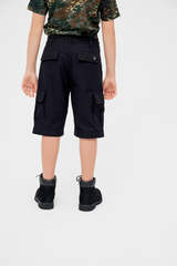 Pantaloni Scurti Ripstop BDU Negru Copii Brandit - Durabilitate Aventura