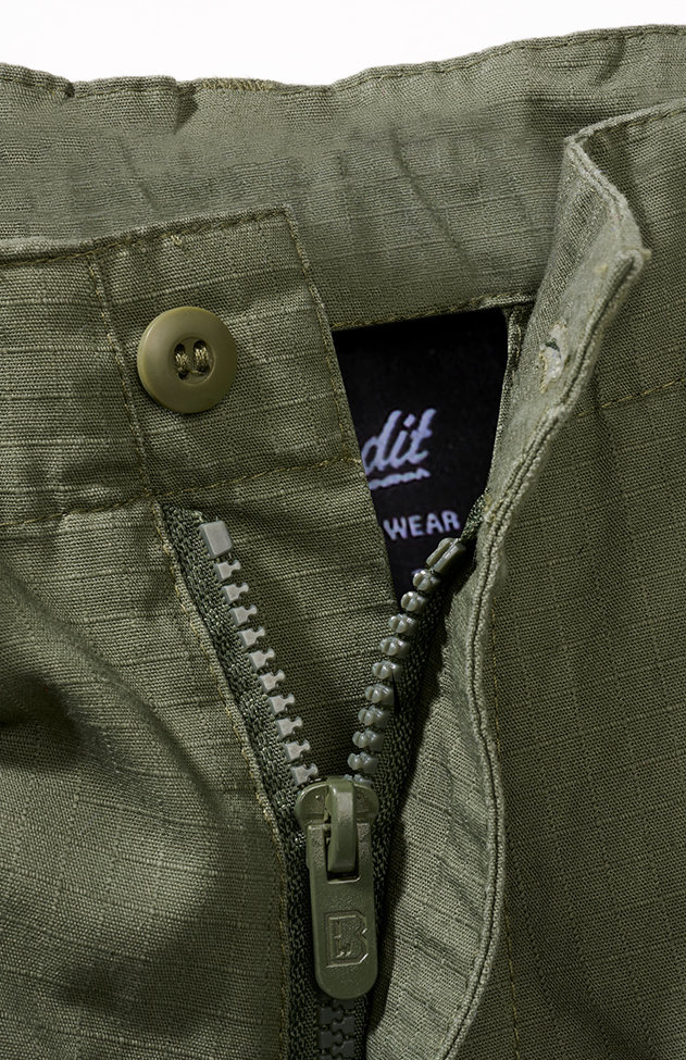 Pantaloni Scurti Ripstop BDU Olive Copii Brandit - Aventura Durabila