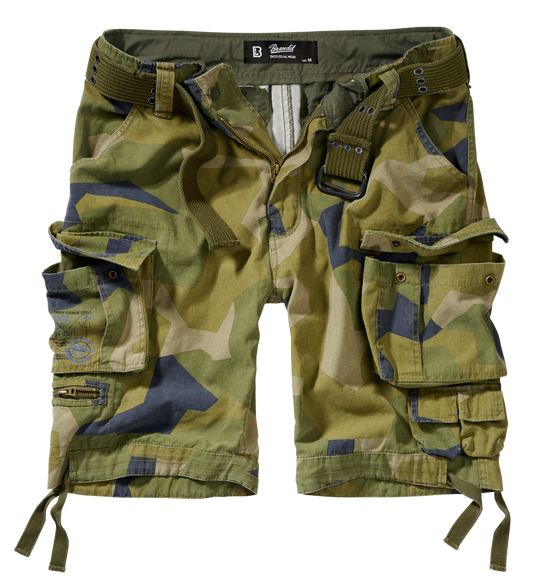 Pantaloni Scurti Savage Vintage Swedish Camo/Olive/Blue Brandit - Confort Tactic Zilnic