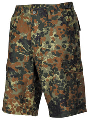 Pantaloni Scurți US Bermuda BDU Flecktarn MFH - 6 Buzunare, Talie Ajustabilă