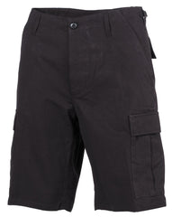 Pantaloni Scurți US Bermuda BDU Rip Stop Negru MFH - Rip Stop, 6 Buzunare