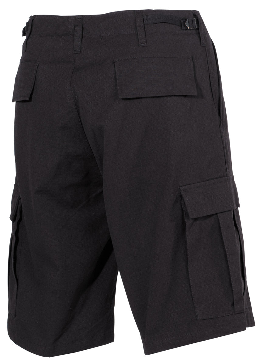 Pantaloni Scurți US Bermuda BDU Rip Stop Negru MFH - Rip Stop, 6 Buzunare