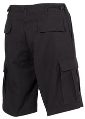 Pantaloni Scurți US Bermuda BDU Rip Stop Negru MFH - Rip Stop, 6 Buzunare