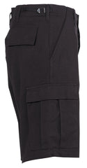 Pantaloni Scurți US Bermuda BDU Rip Stop Negru MFH - Rip Stop, 6 Buzunare
