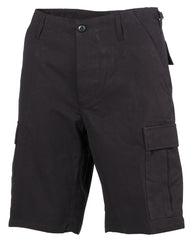 Pantaloni Scurți US Bermuda BDU Rip Stop Negru MFH - Rip Stop, 6 Buzunare