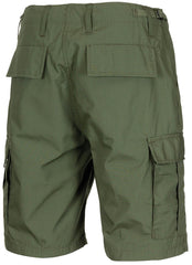 Pantaloni Scurți US Bermuda BDU Rip Stop Oliv MFH - 6 Buzunare, Talie Ajustabilă