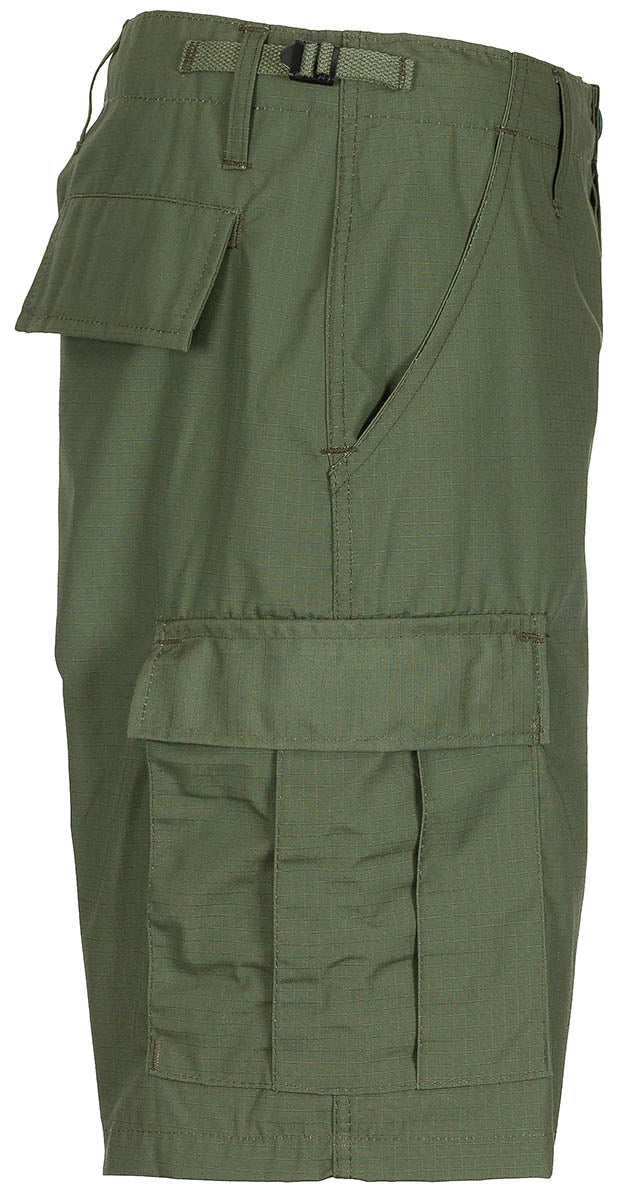 Pantaloni Scurți US Bermuda BDU Rip Stop Oliv MFH - 6 Buzunare, Talie Ajustabilă