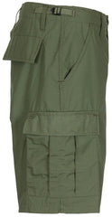 Pantaloni Scurți US Bermuda BDU Rip Stop Oliv MFH - 6 Buzunare, Talie Ajustabilă