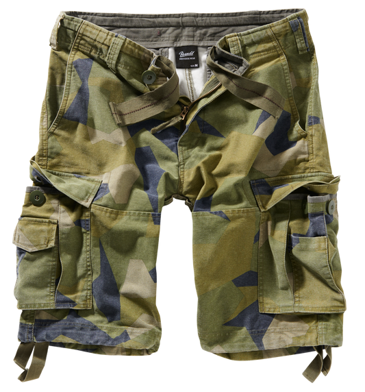 Pantaloni Scurti Vintage Swedish Camo/Olive/Blue Brandit - Stil si Confort Actiuni