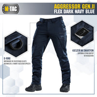 Pantaloni Tactici Aggressor Gen.II Flex M-Tac Bleumarin – Rip-Stop, Teflon - poza 10